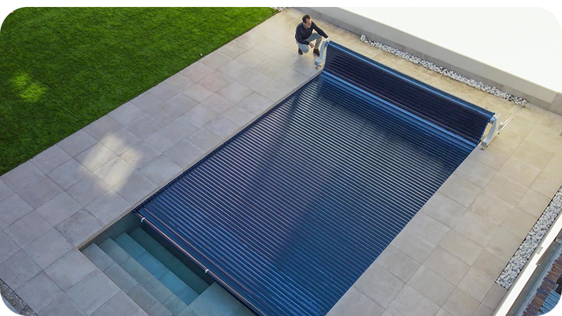 Volet de piscine lames polycarbonate